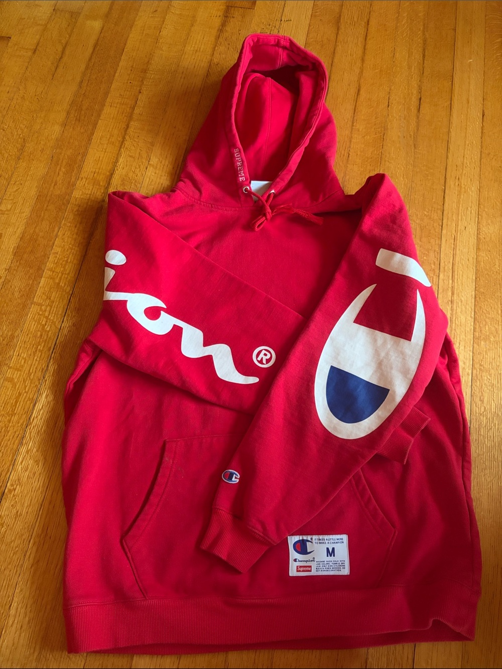 Champion Supreme Men’s Red Crewneck Sweatshirt